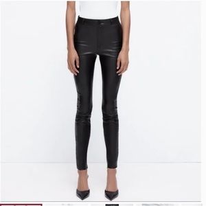 NWT Zara Faux Leather Leggings
